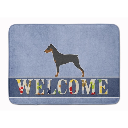 Carolines Treasures German Pinscher Welcome Machine Washable Memory Foam Mat BB5517RUG